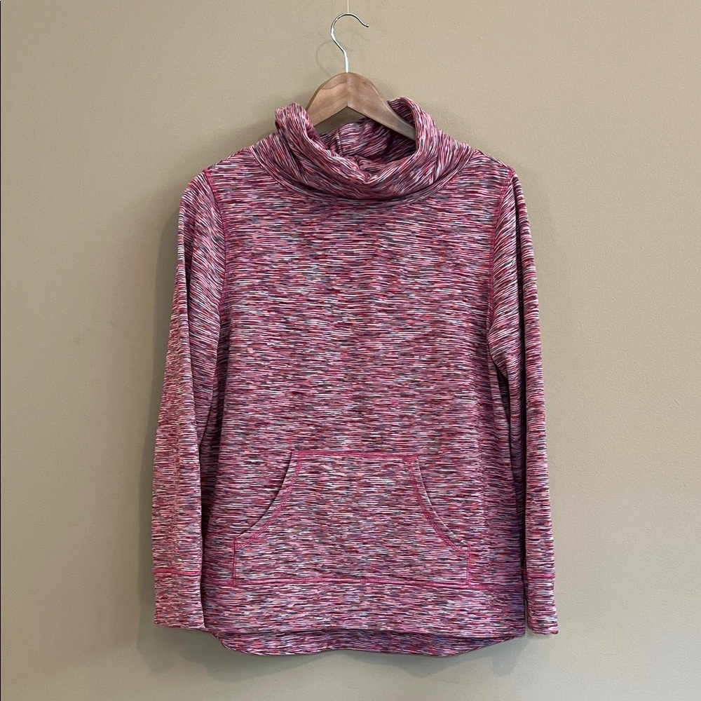 Talbots Cozy Pink Cowl Neck Pullover Athleisure